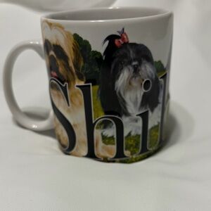Americaware Oversized 18 oz Ceramic SHIHTZU 3D Relief Lettering Coffee Cup Mug